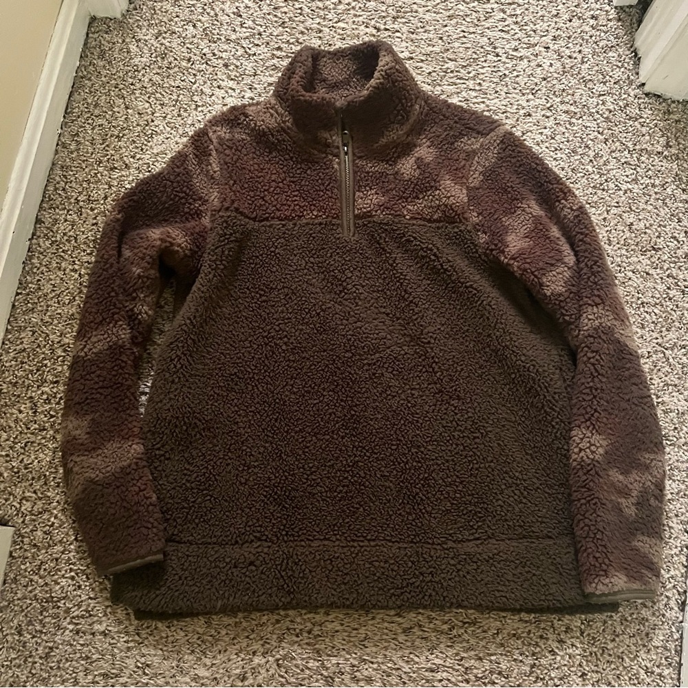 Sonoma Women’s Size Large Camo Quarter Zip Sherpa